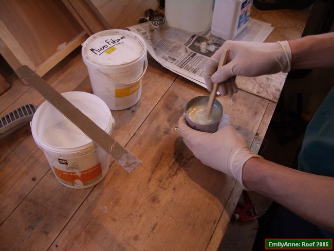 54b-Mixing up epoxy for glueing the frame to the ply.JPG
