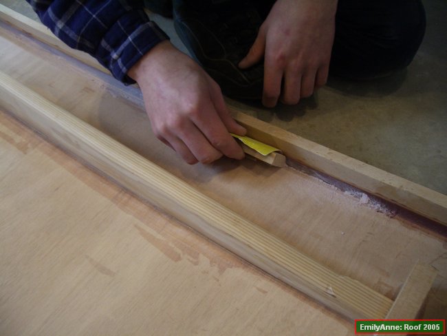 90-sanding the fillets down to smooth.JPG