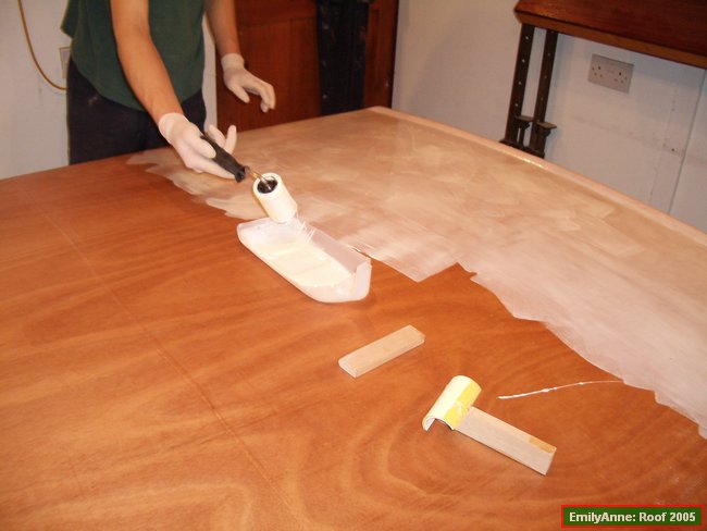 y23-rollering one the white pigmented epoxy.JPG